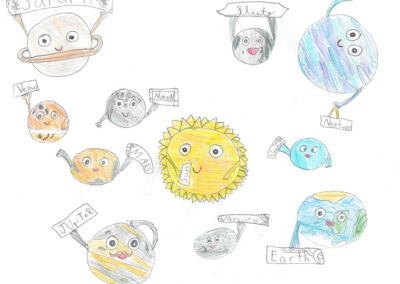 The Typing Girl Happy Solar System